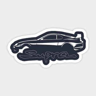 Toyota White Supra MK4 Vintage Sticker